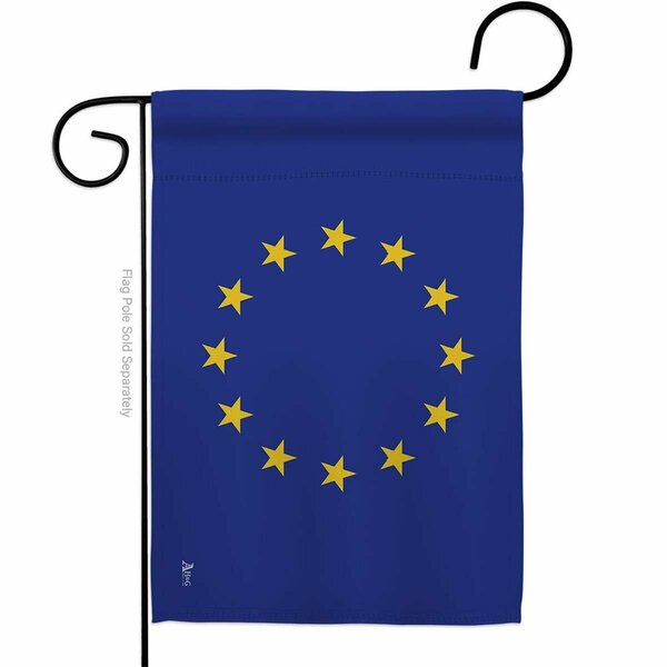 Guarderia 13 x 18.5 in. European Union Association Organization Garden Flag with Double-Sided Horizontal GU3920227